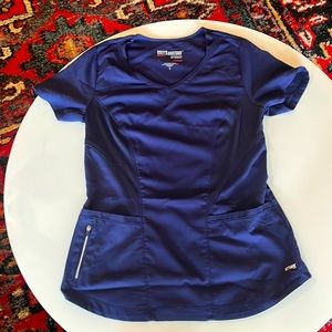 Greys anatomy small scrub top navy worn once